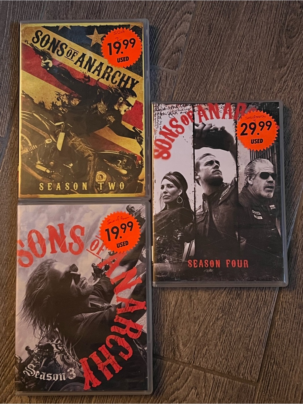 SAMCRO Bundle Sons of Anarchy Seasons 2 - 3 - 4 DVD Box Sets TV Series Lot